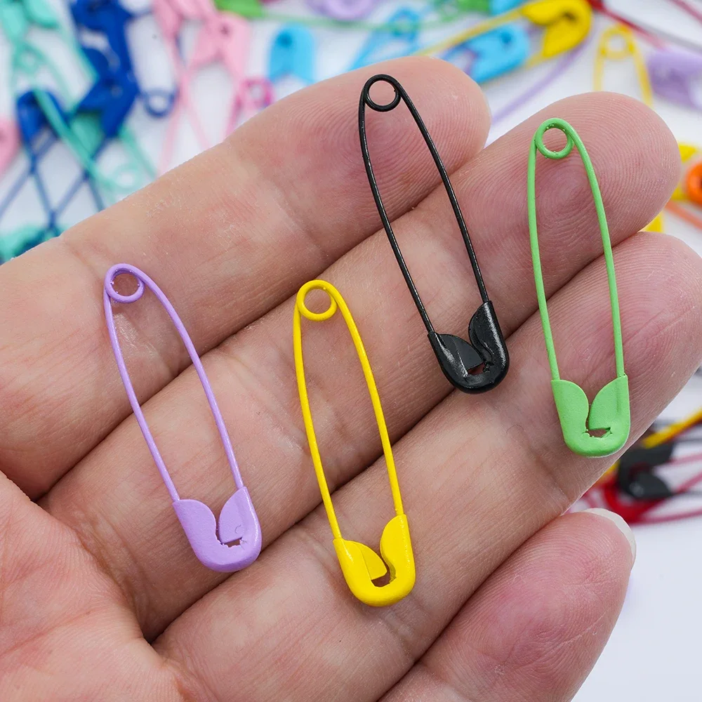 50pcs Colorful Metal Brooch Clip Base Pins Safety Pins Brooch Blank Settings Base For DIY Sewing Jewelry Making Brooch Supplies