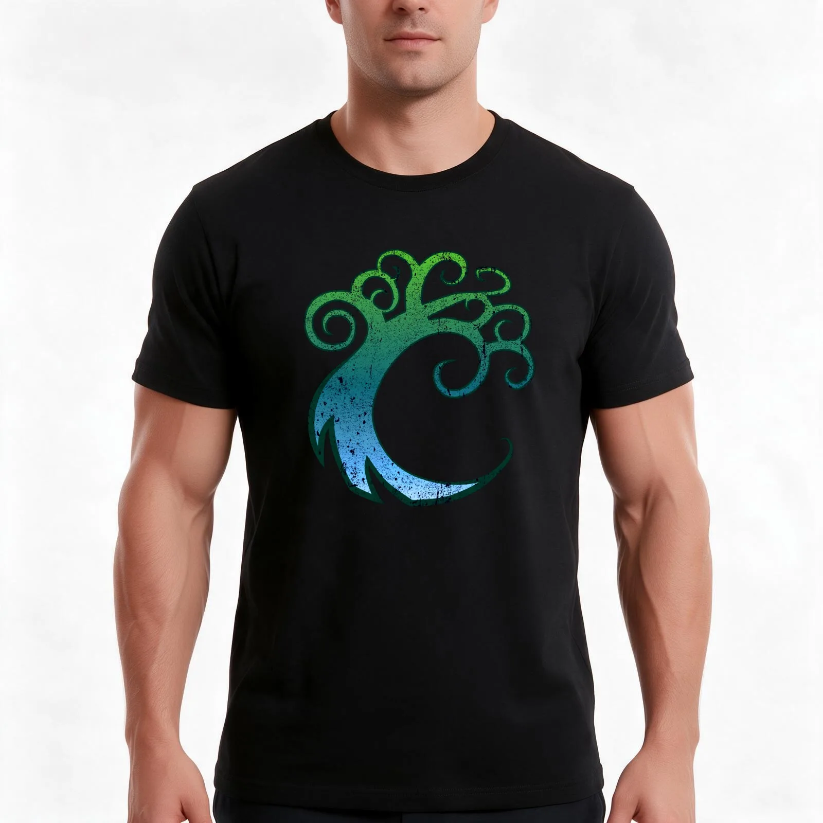 Simic-Combine-Crest T-Shirt, Summer Casual Cotton Tee, Oversized Streetwear Tops, Vintage Graphic Print, Loose Fit Short Sleeve