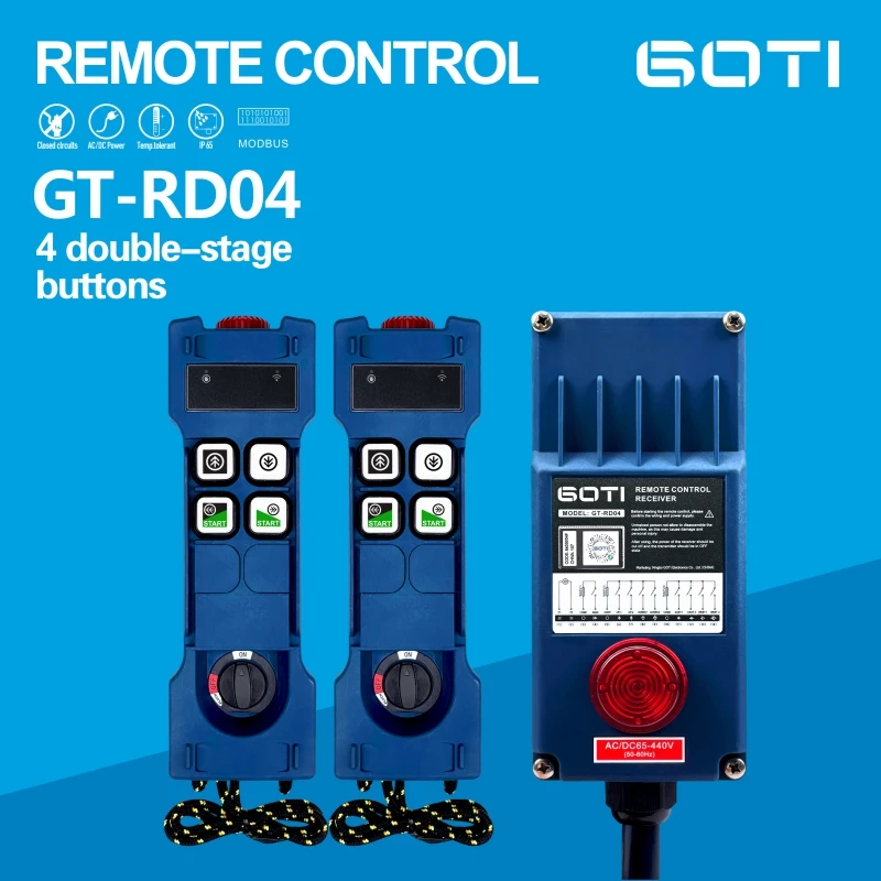 

GT-RD04 Industrial Radio Wireless Crane Hoist Remote Control Switch 4 Channel Double Speed F21-4DTELEcontrol