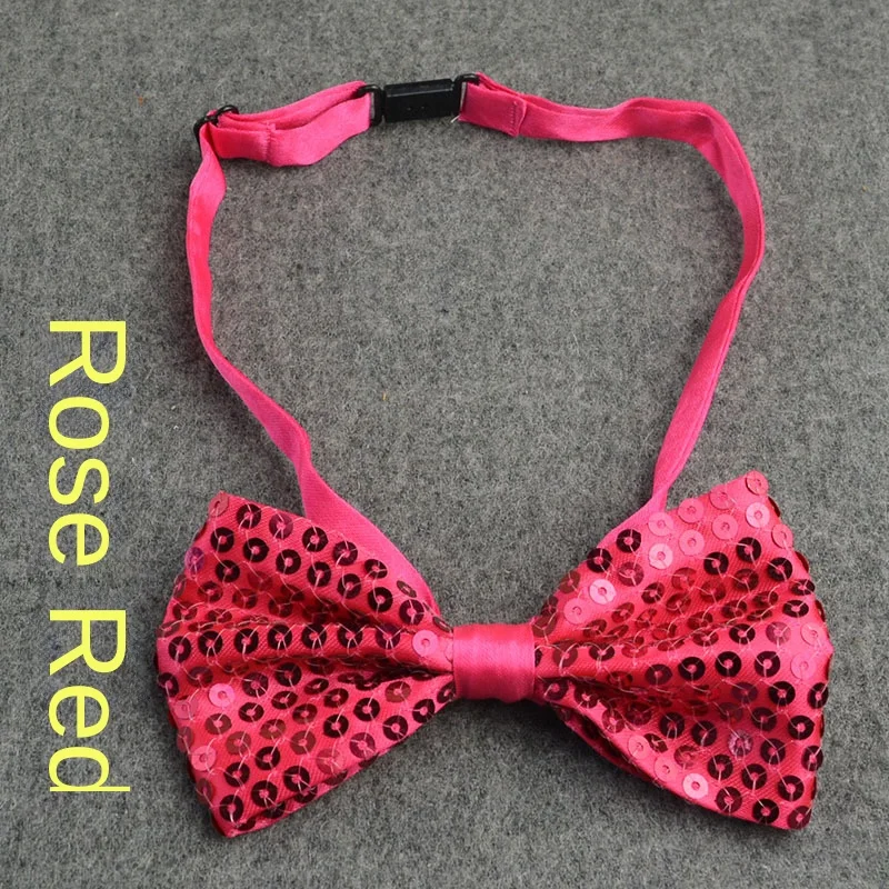 Sequin Solid Color Bow Decoration Children's Stage Performance Graduation Photo Bow Tie