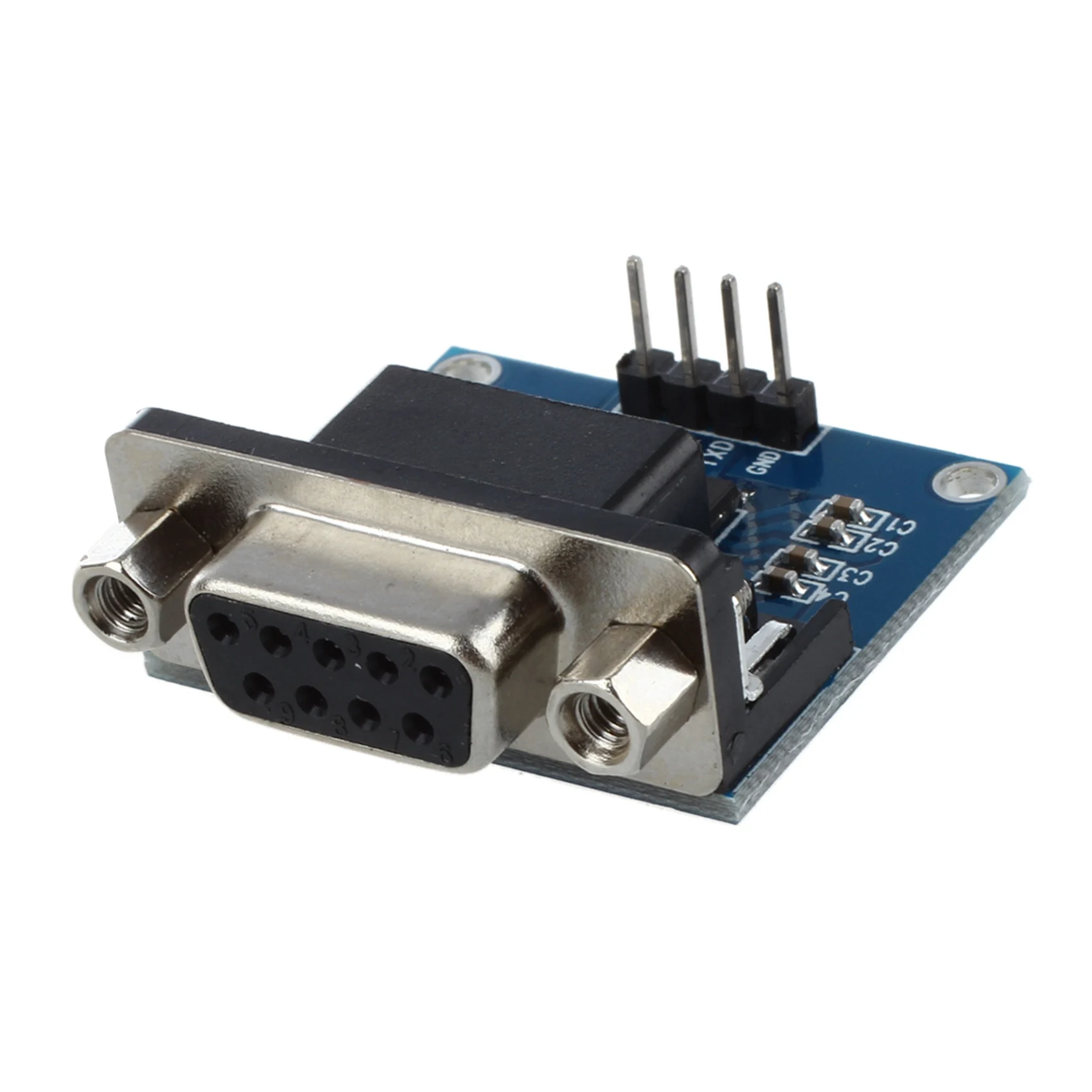 2X MAX3232 RS232 Serial Port To TTL Converter Module DB9 Connector W/ 4 Jump Cables-[A51I]