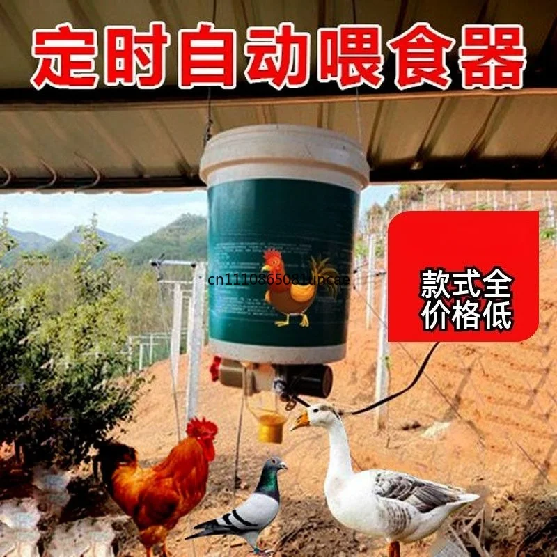220V Automatic Timing Poultry Feeder Remote Control Chicken Pigeon Dispenser Breeding Feeding Equipment