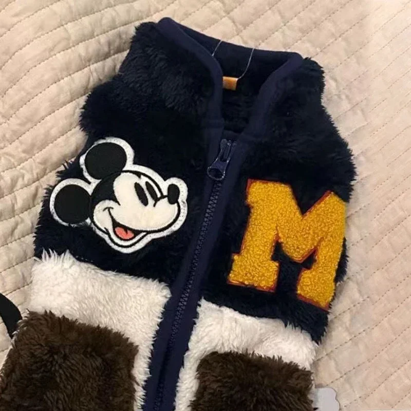 Disney Mickey Mouse Pet Dog Clothes Winter Soft Fleece Cartoon Dogs Hoodies Pet Clothes for Small Dogs Puppy Cats Chihuahua Pets