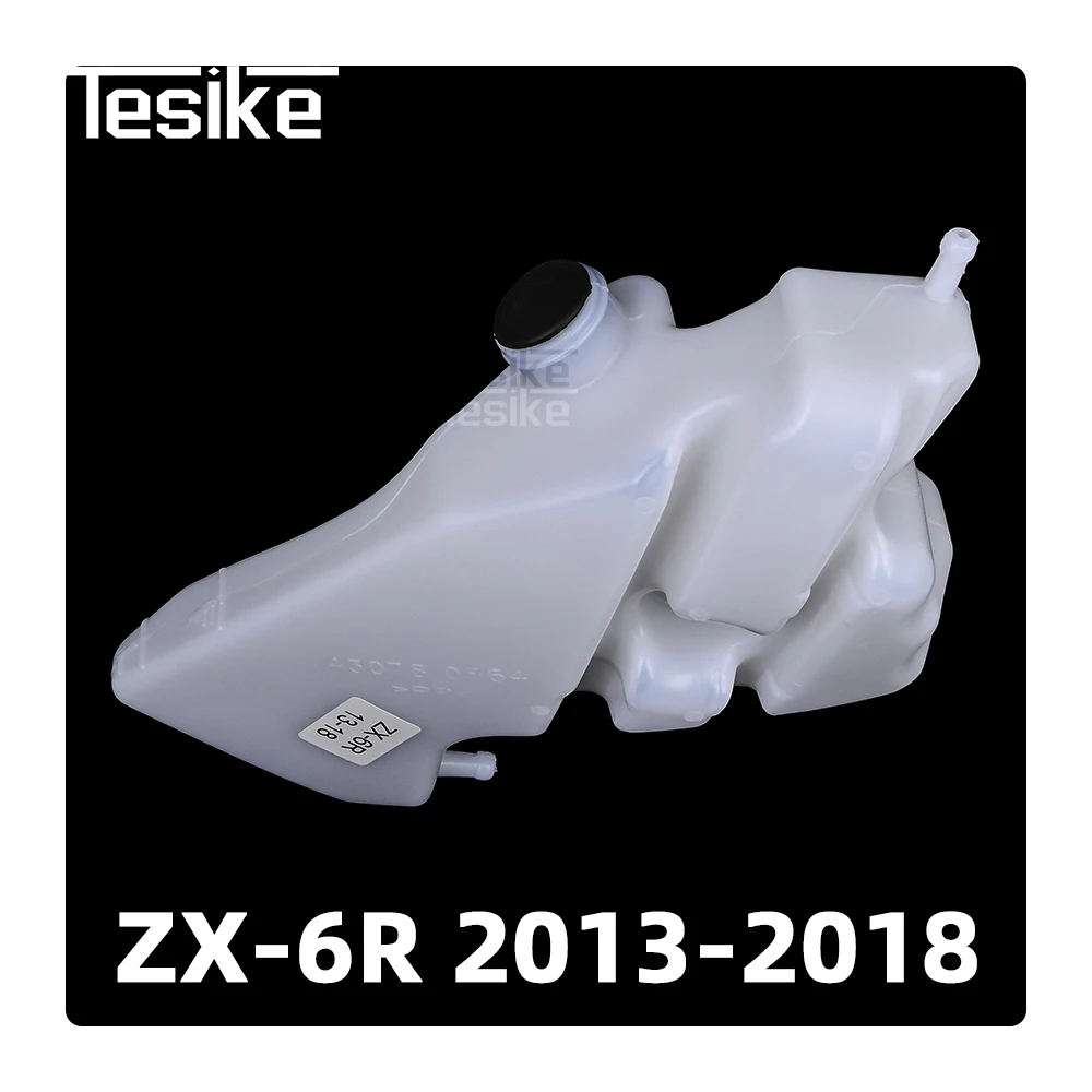 

High Temp Resistant Coolant Reservoir Tank for Kawasaki Ninja ZX6R ZX636 2007-2018 Durable PP Plastic Radiator Overflow Bottle