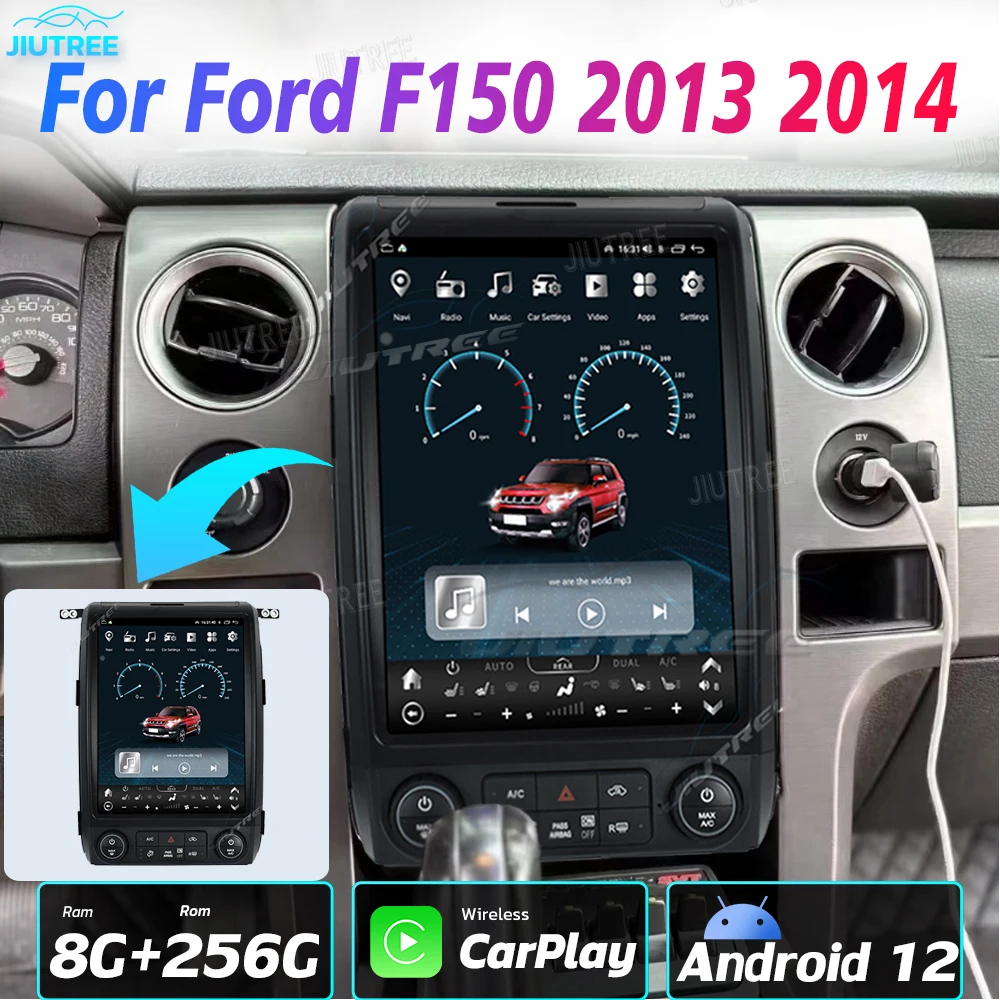 Autoradio stéréo sans fil pour Ford F150, Carplay, écran tactile 2013 