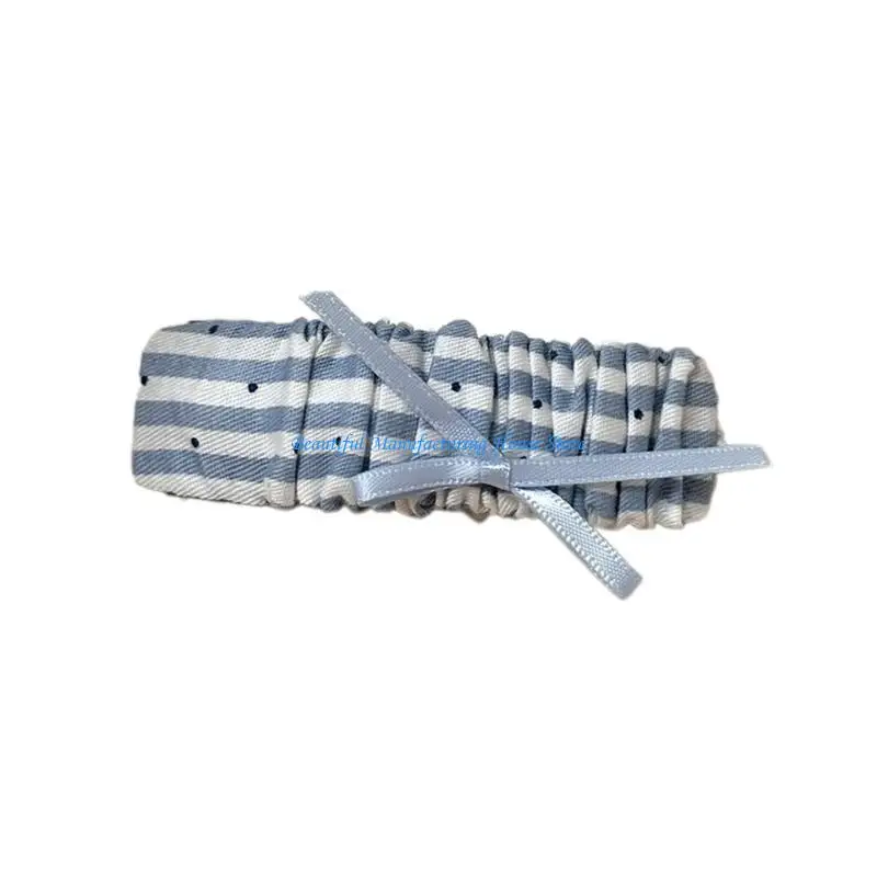 

E56A Striped Pattern Hair Clip Headscarf Hair Rope for Girl Camping Ponytail Holder