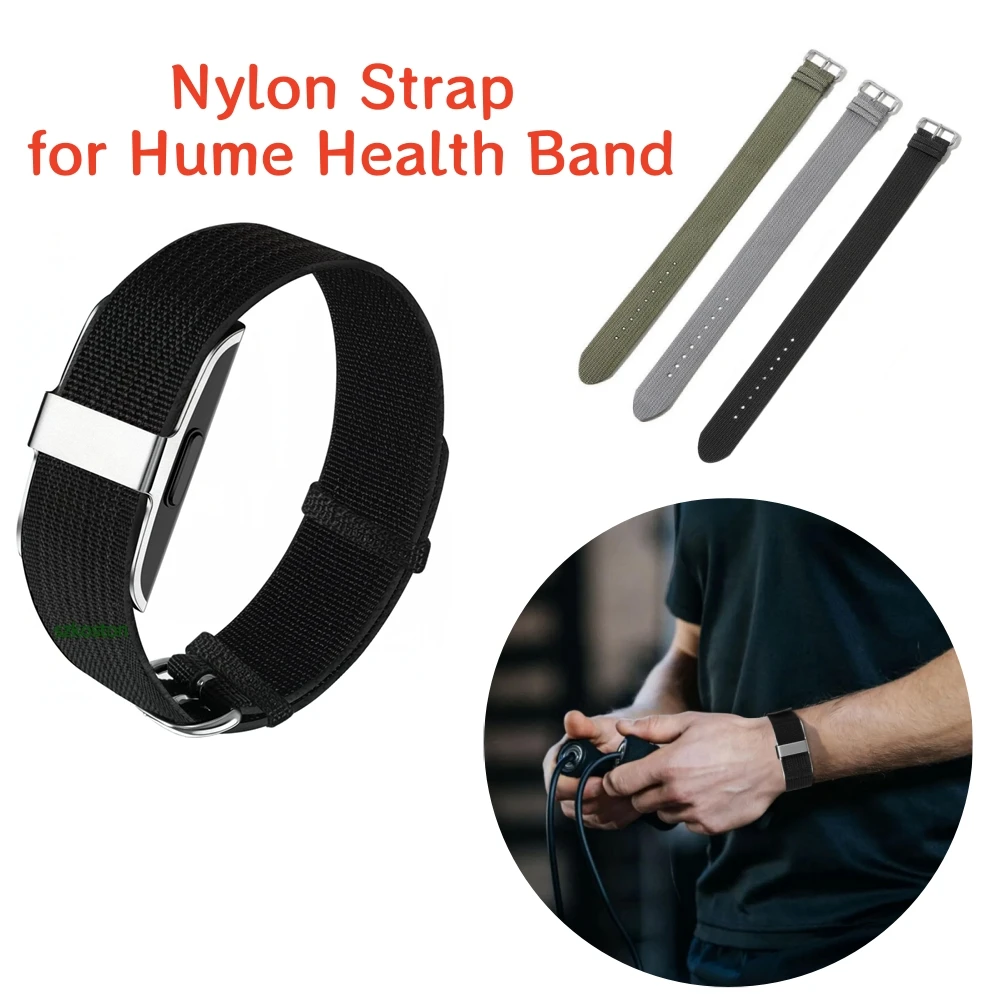 

Non-slip Replacement Strap Replacement Nylon Strap for Hume Health Band Soft Adjustable Sports Wristband Breathable Fitness