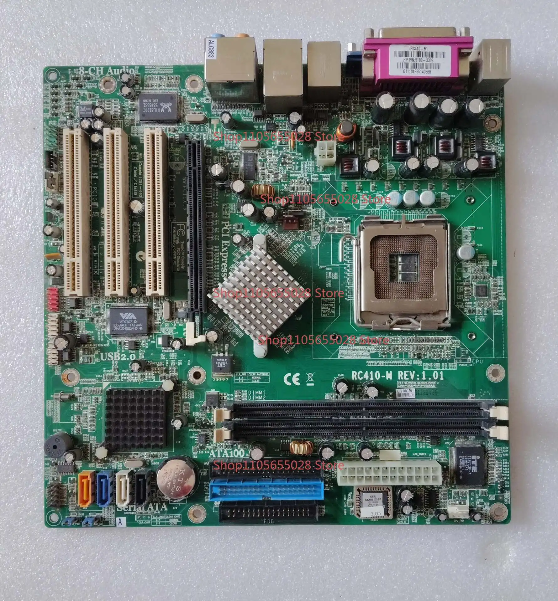 pour-la-carte-mere-d'origine-elite-rc410-m-lga775-ddr2