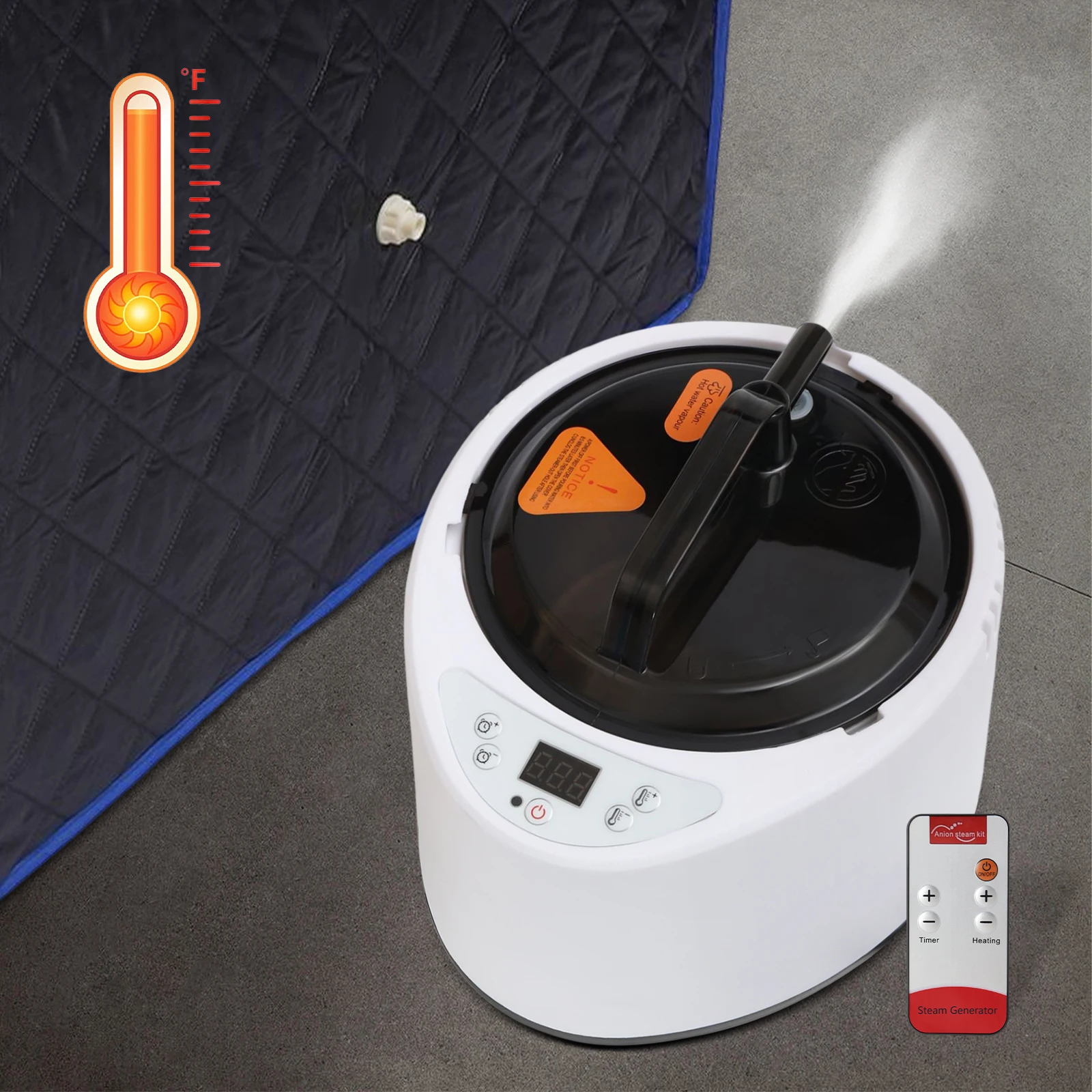 Machine à vapeur de sauna portable avec télécommande, 2L, SPA, Domestique, Salon