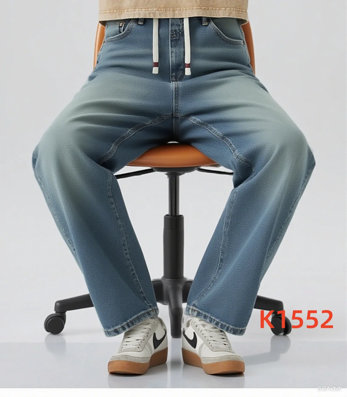

New men's jeans with a casual straight leg stretch and retro washed style blue denim pants, perfect for daily street wear