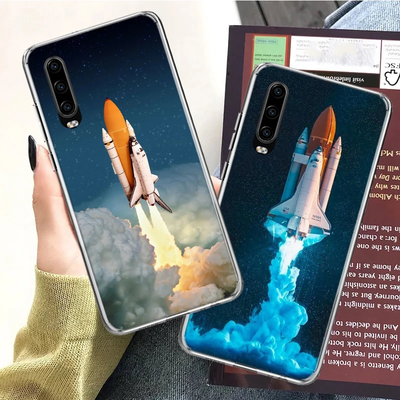 Space Shuttle Navigation Phone Case For Huawei P30 Lite P10 P20 P40 P50 Cover Mate 40 Pro 10 20 30 Capa Coque Shell