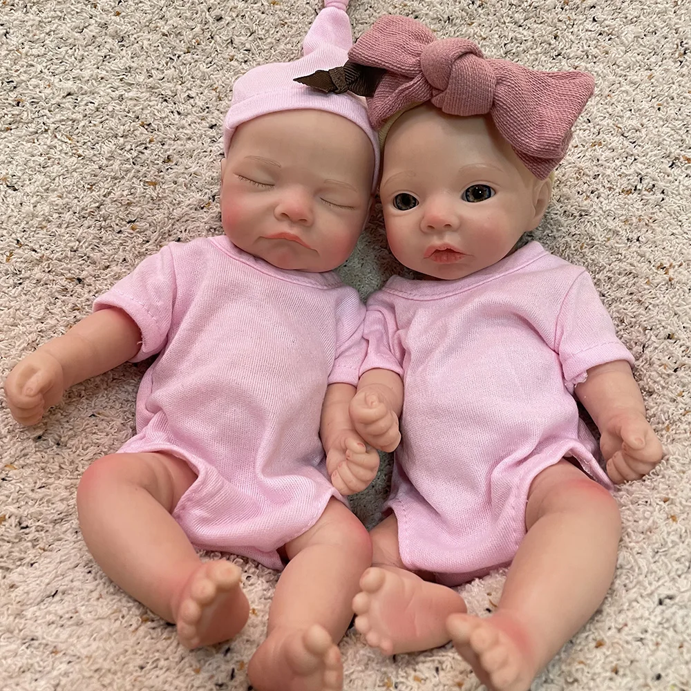 

Attyi 28cm Silicone Doll Full Body Soft Solid Silicone Reborn Dolls Handmade Painted Lifelike Newborn Baby Girl Dolls