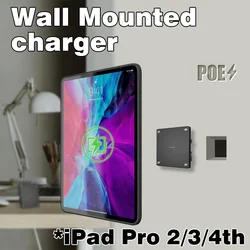 POE Wall Mounted Charging for iPad pro 11 Inch ipad Wall Station Wireless Charging Office Electronics Tablet iPad Stand 18w