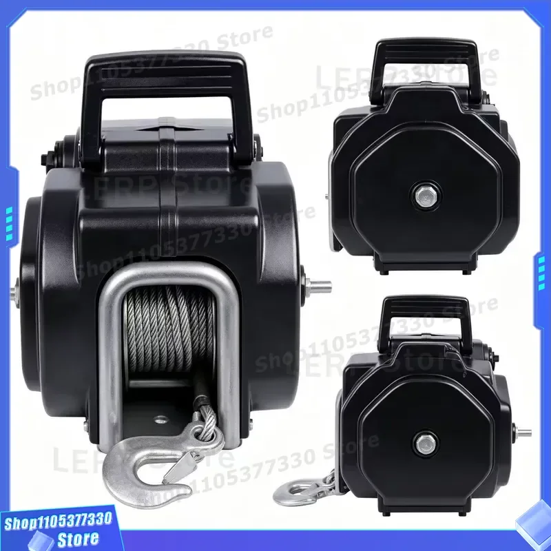 Electric Winch for ATV UTV High Performance Remote Control Towing Gear for Water Ski Trailers Outdoor Rescue Recovery Kit