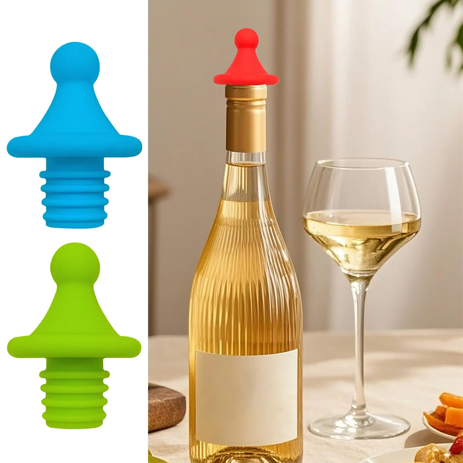 

Silicone Wine Bottle Stopper Whisky Accessories Leak Proof Beer Champagne Cap Closer Wine Cork Plugs Lids Kitchen Bars Tools