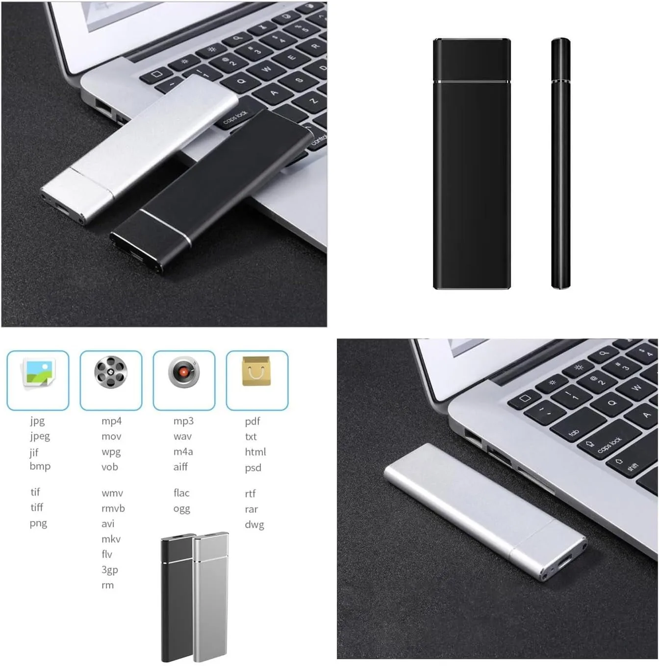 High Speed Mini External Hard Drive Usb 3.0 Portable External Solid State Drives Type C Mobile Ssd Mobile Solid State Usb Disk