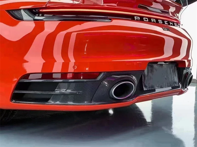 

Подходит для Porsche Carrera 992, сухое углеродное волокно, кованый кузовный комплект, задняя губа 911 2019 2020 2021 2022 2023, задний диффузор
