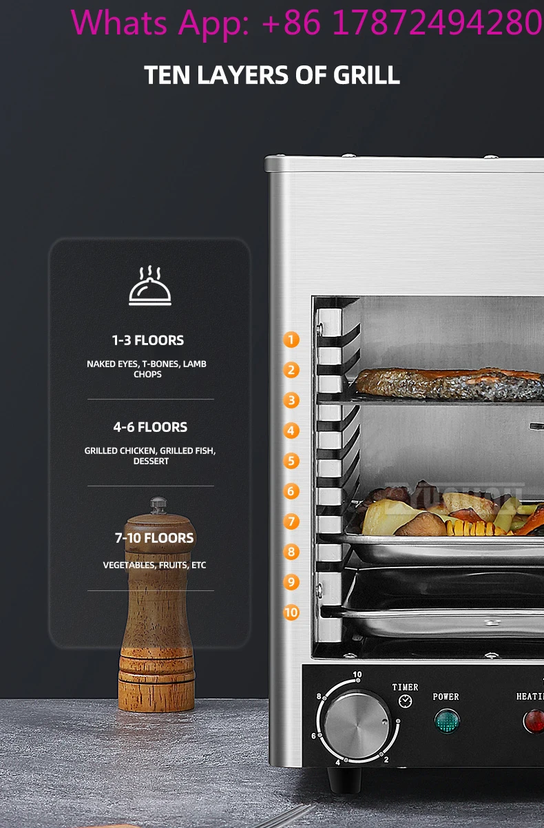 Multifunctional High Temperature Churrasqueira Elétrica Smokeless Steak Frying Machine Grill