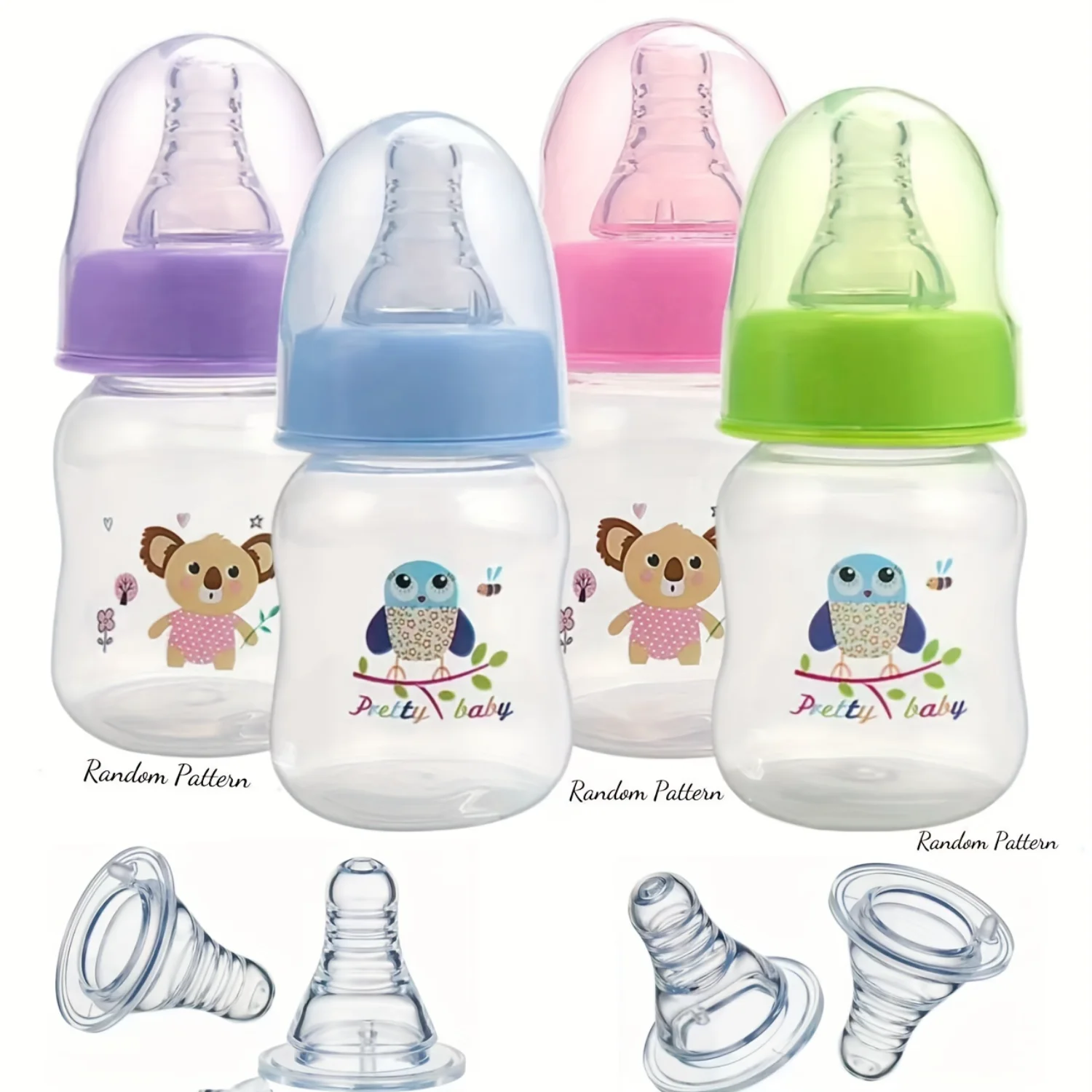 

12pcs Baby Bottle Set, 60ml/2oz Large Capacity, Includes 8 Pacifiers - Perfect Halloween, Christmas, Thanksgiving Gift for Infan