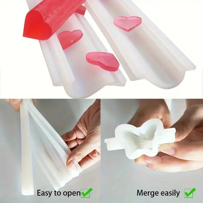 Long 32cm Various Shapes Silicone Soap Mold Butterfly Dolphin Round Heart Pipe Tube Soap Mould DIY Handcraft Soap Making Art