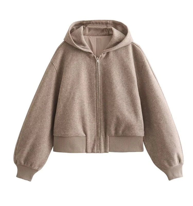 

Soft ort Pilot Jaet Outerwear for Women Autumn Winter New Sle Versatile Commute Sle Regular Thin Loose Fit