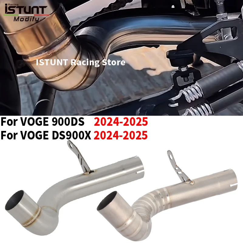 Pour VOGE 900DS 900 DS DS900X DS900 X 2024 2025 système d'échappement de moto évasion en alliage de titane mi connexion lien tuyau silencieux