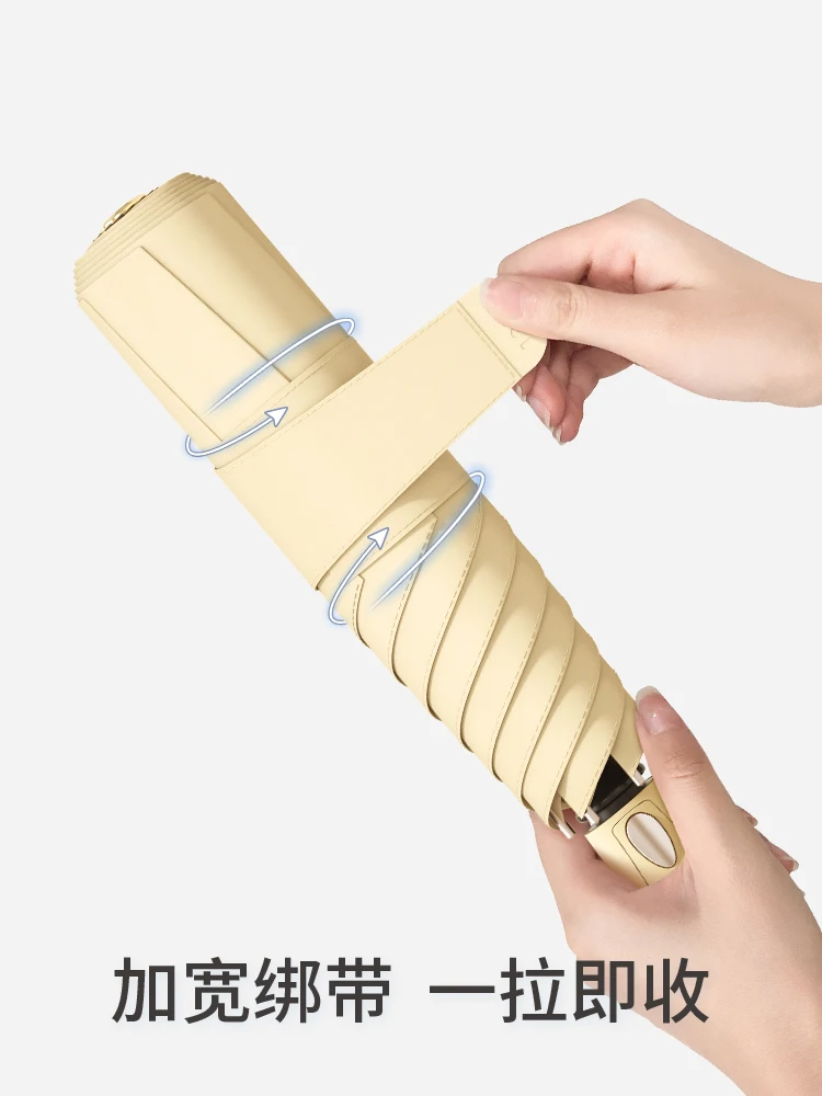 

Umbrella Black Glue Parasol Female UV Rain and Dual-Use Portable Fully Automatic