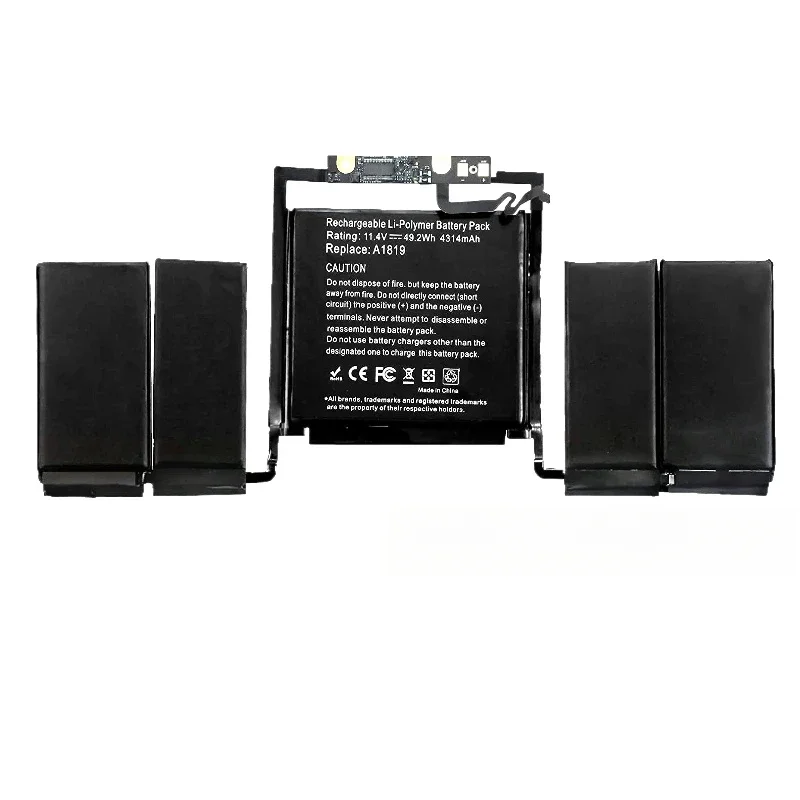 A1819 Laptop Battery Replacement for MacBook Pro 13 inch A1706 Touch Bar Late 2016 Mid 2017 EMC 3071 EMC 3163 Version MLH12LL/A