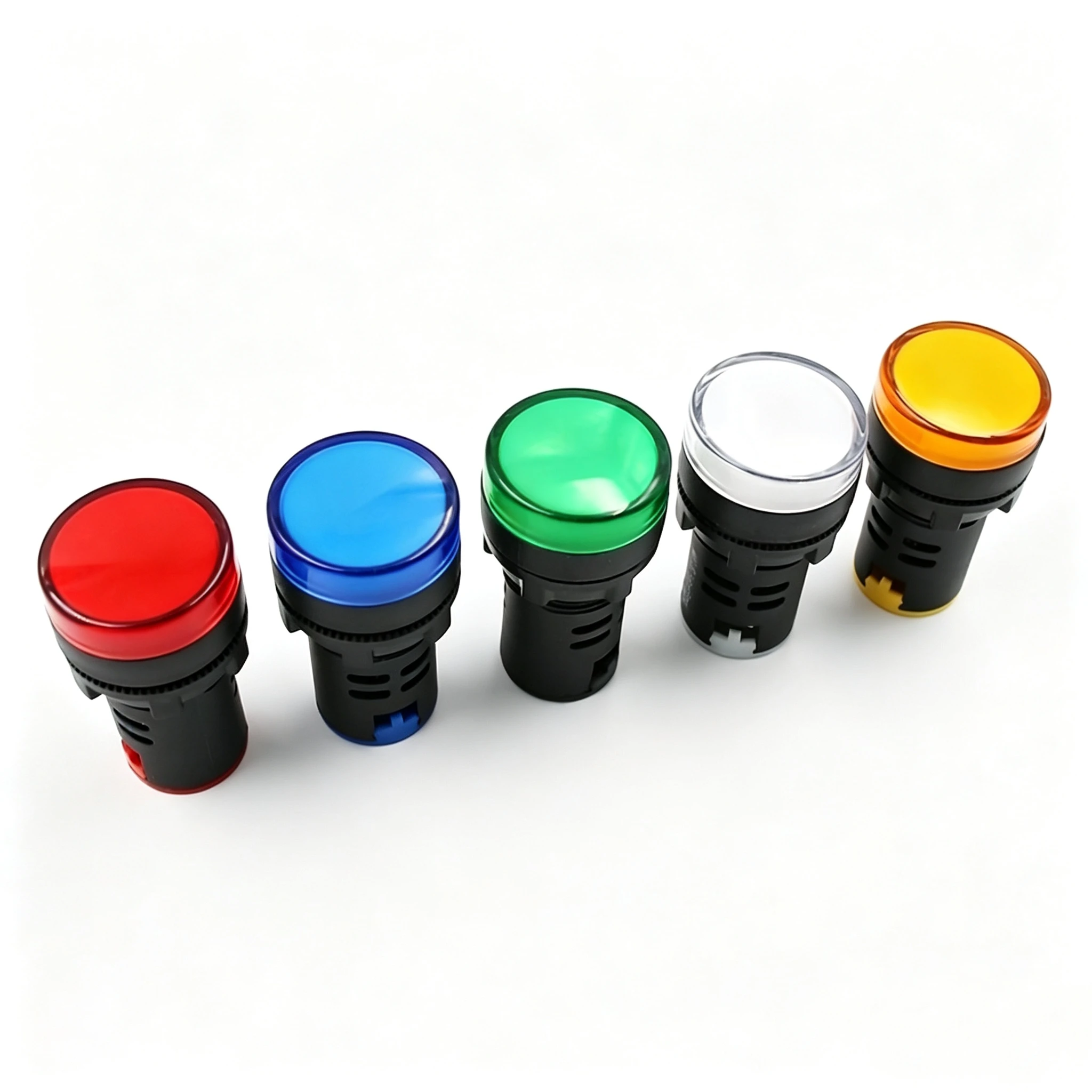 2pcs 22mm AD16-22ds AC/DC 12V 24V 110V 220V Panel Mount Signal Power Led Indicator Light Blue Green Red White Yellow Pilot Lamp