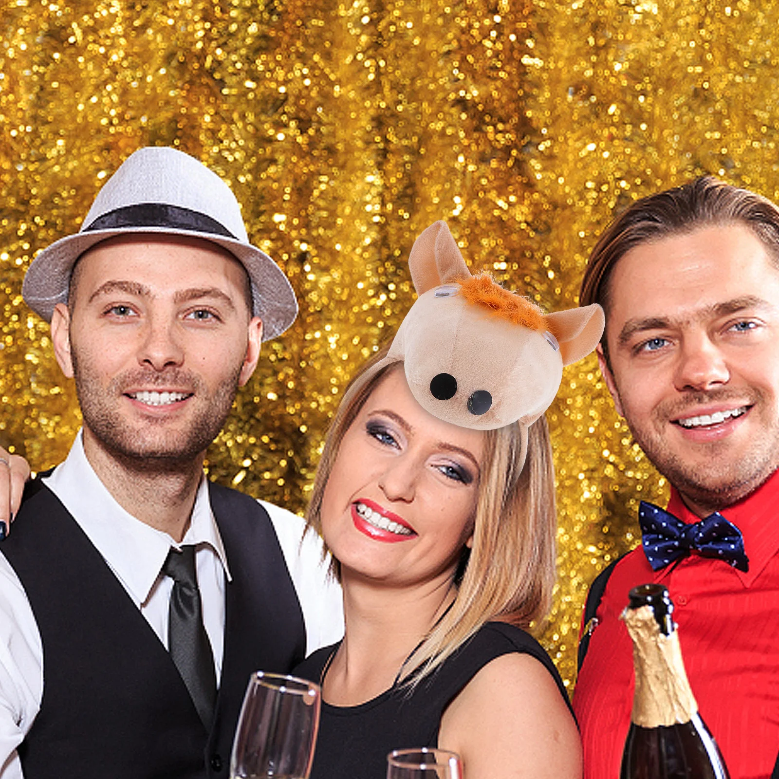 

Horse Headband Artificial Costume Realistic Ears Elastic Comfortable for Party Stage Performances Animal Cosplay Hair Band Dress