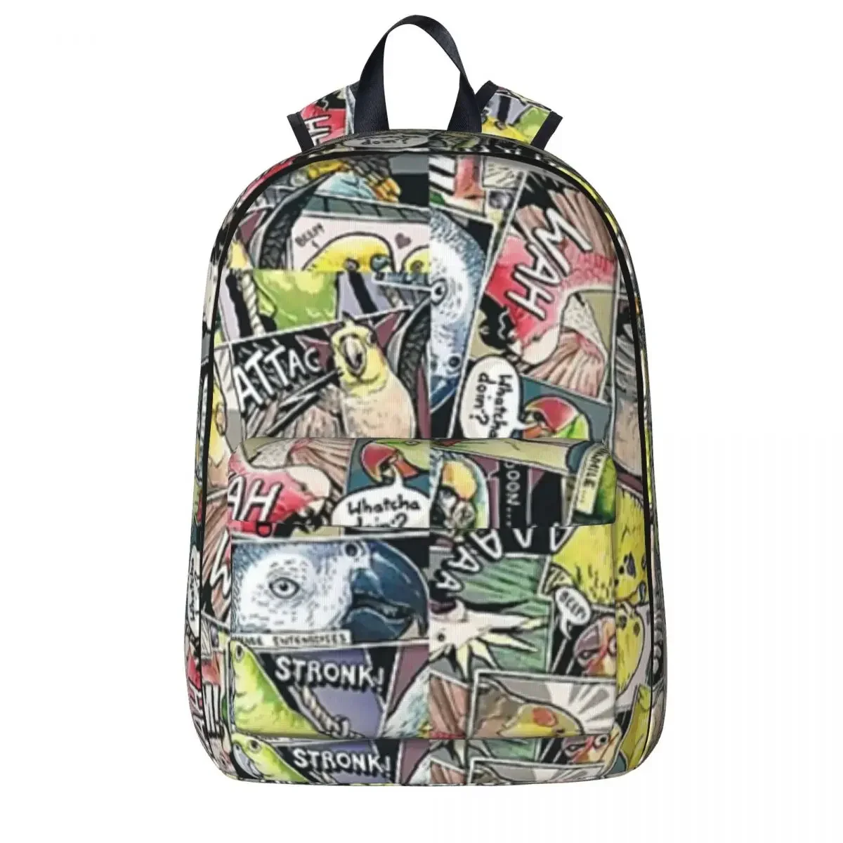 Parrots Comic Style Backpack Casual Student School Bag Laptop Rucksack Travel Rucksack Large Capacity Bookbag