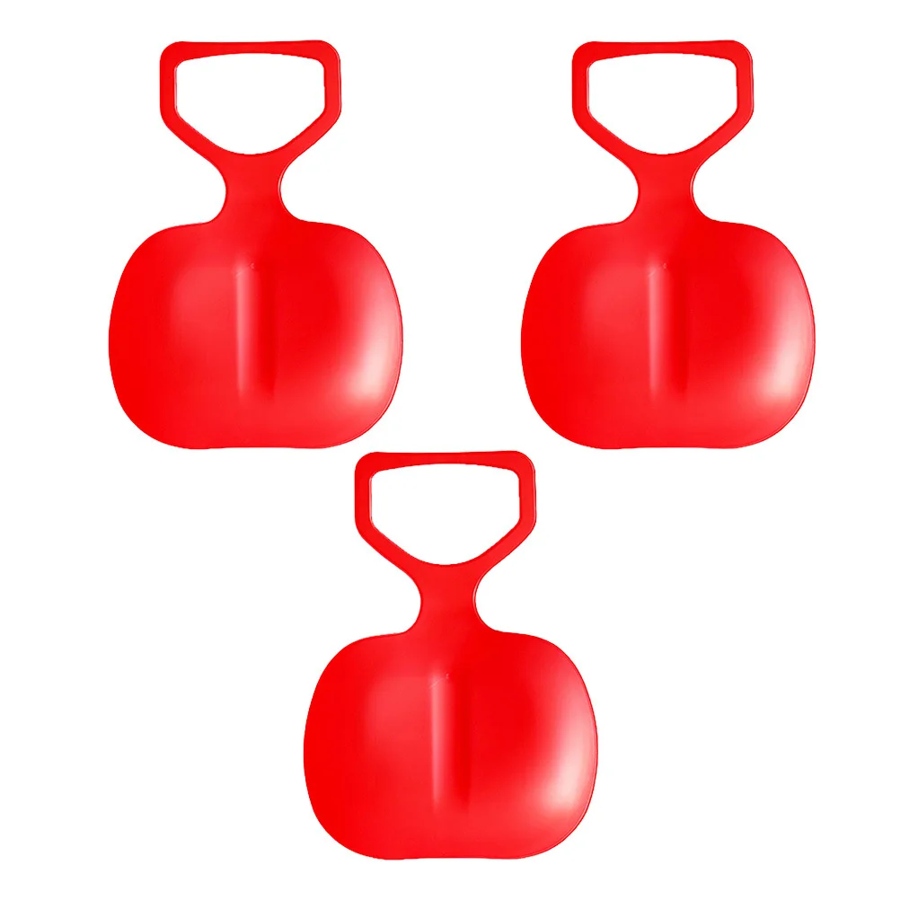 3 قطعة وسادة التزلج سميكة الثلوج الرمال العشب مجلس في الهواء الطلق الشتاء المنزلق دائم البلاستيك زلاجات عدم الانزلاق مقبض ل