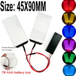 Flexible Led Eyes Light Kits Helmet Mask Bendable Eye 45X90MM Cosplay Character Modified Props Can Cropped 7# AAA Battery Box