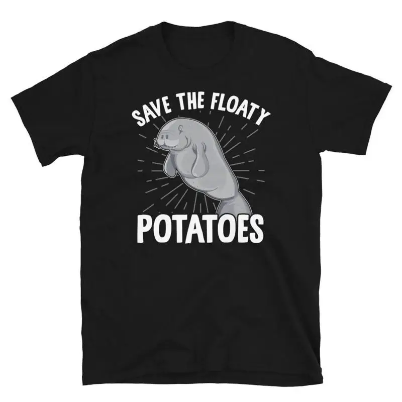 Save the Floaty Potatoes Manatee Conservation Short Sleeve Unisex T Shirt