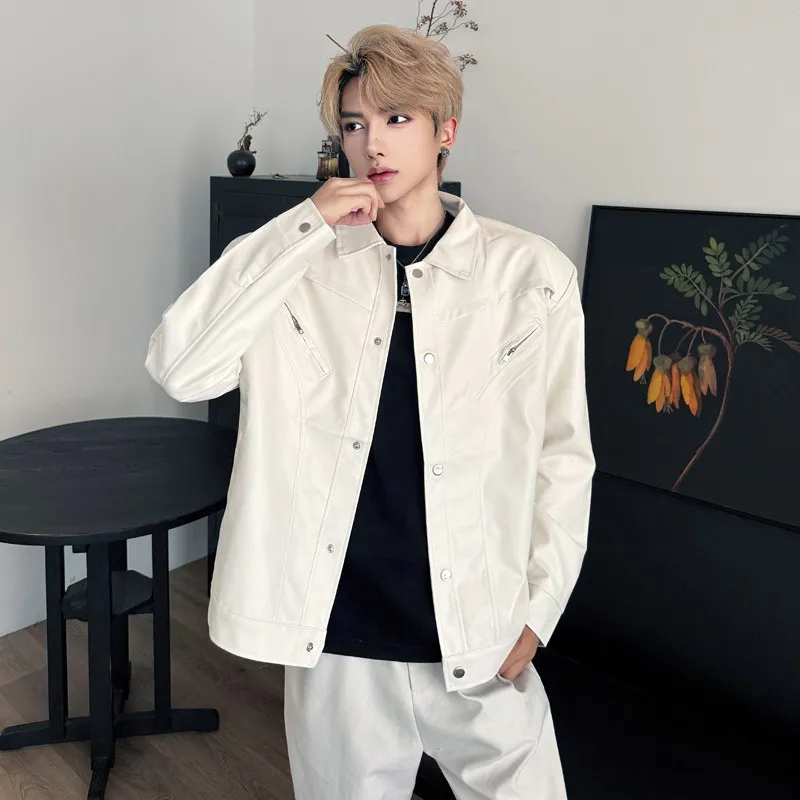 

Cleanfit Pilot Motorcycle Jaet Men's Model oulder Pad ort Sle Autumn White Casual Wear Outerwear Polyester Fiber