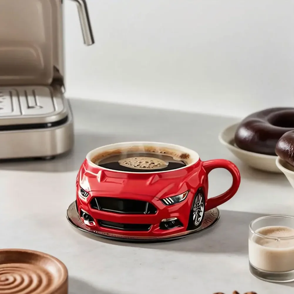Car Shaped Coffee Cup Creative Novelty Drinkware Funny Gifts for Men Boyfriend Dad Husband Car Lovers