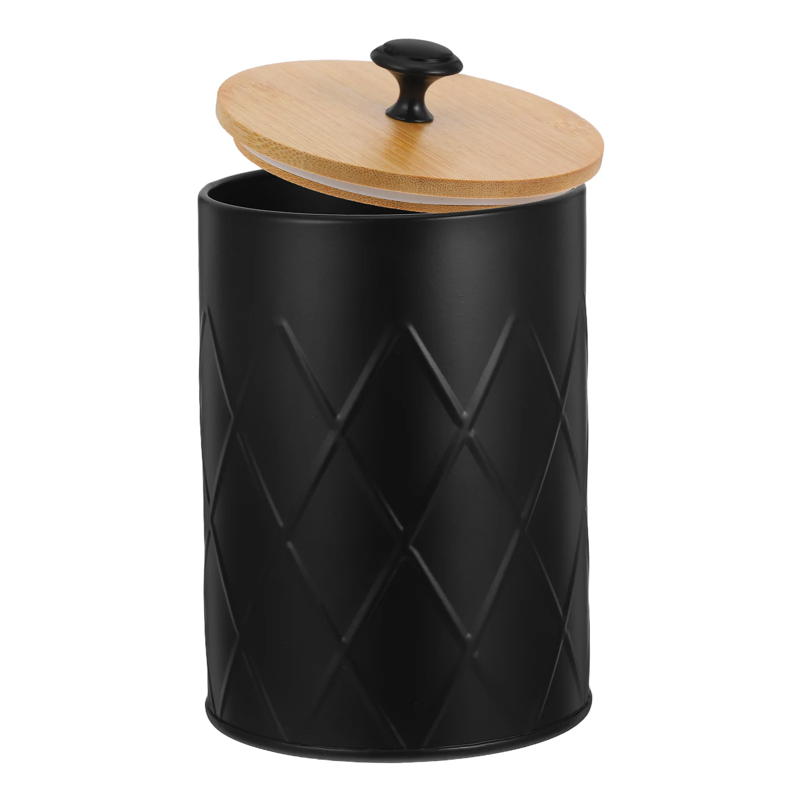 

Coffee Bean Storage Tank Containers for Countertop Black Canisters with Cover Ground Silica Gel Airtight