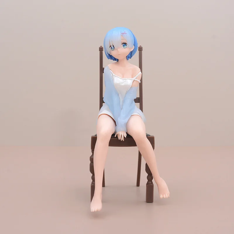 

Anime Character Rem Pajamas Chair Sitting Posture Car Desktop Ornament Home Decoration Crafts Small Figurines & Miniatures