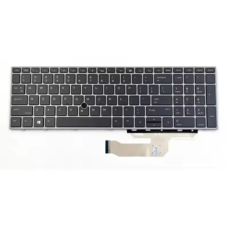لوحة مفاتيح كمبيوتر محمول جديدة بإضاءة خلفية أمريكية مع نقطة لـ HP ZBOOK 15 G5 G6 17 G5 G6 Series L29635-001 L12764-001 L12765-001 L28407-001