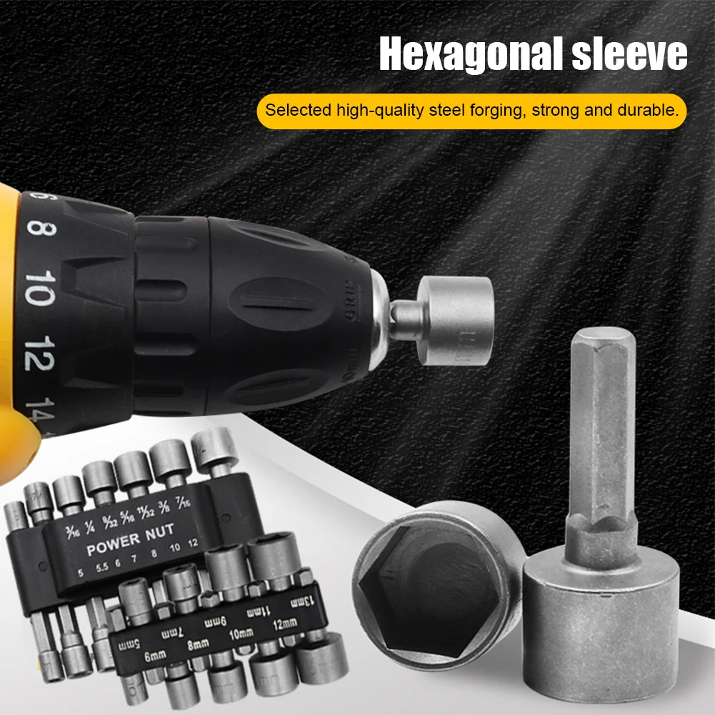 

Powerful Socket Inner Hexagonal Wrench Hexagonal Handle Screwdriver Socket Extension Rod Pneumatic Screwdriver Insert Tool Set