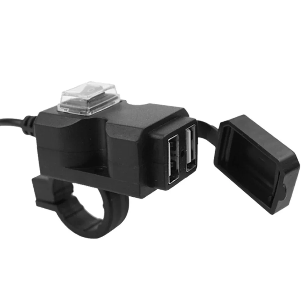 

USB-адаптер для зарядного устройства для мотоцикла, 9 В-24 В, двойной руль мотоцикла, водонепроницаемая розетка для iPhone, Samsung, Huawei, Xiaomi