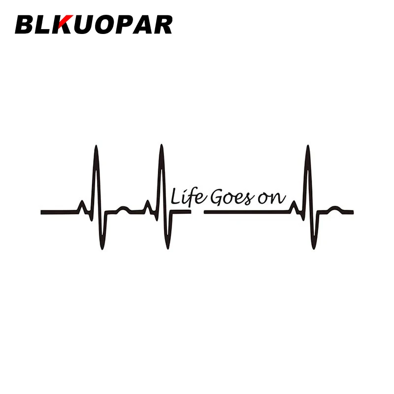 

BLKUOPAR Heartbeat Trackpad Life Car Stickers Interesting Skateboard Refrigerator Computer Sunscreen Decal RV Car Door Protector