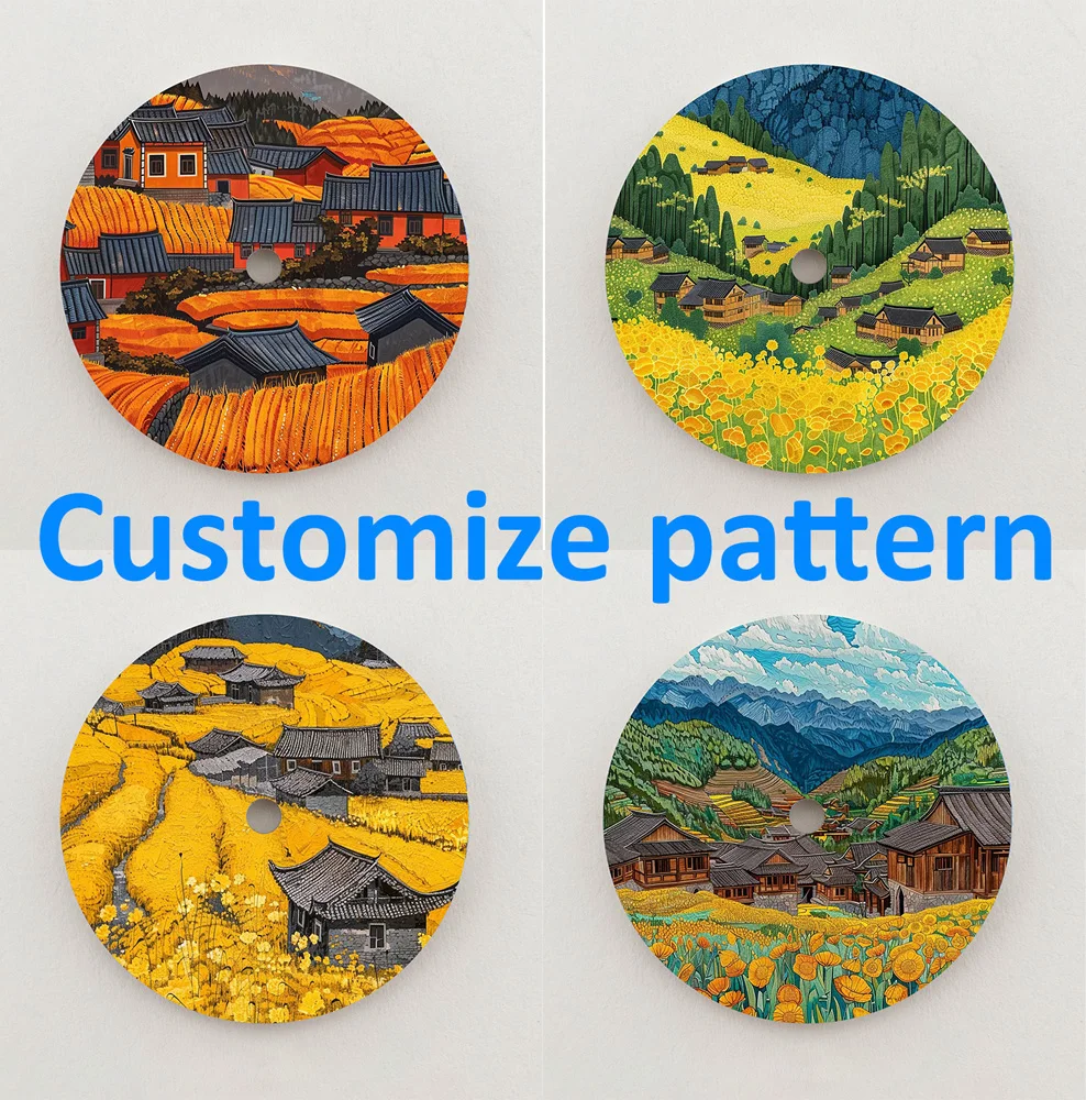 Циферблат NH35, сельский пейзажный циферблат, циферблат 28,5 мм, циферблат NH36, цветной циферблат, подходит для часов NH35/NH36, запасные части, индивидуальный логотип