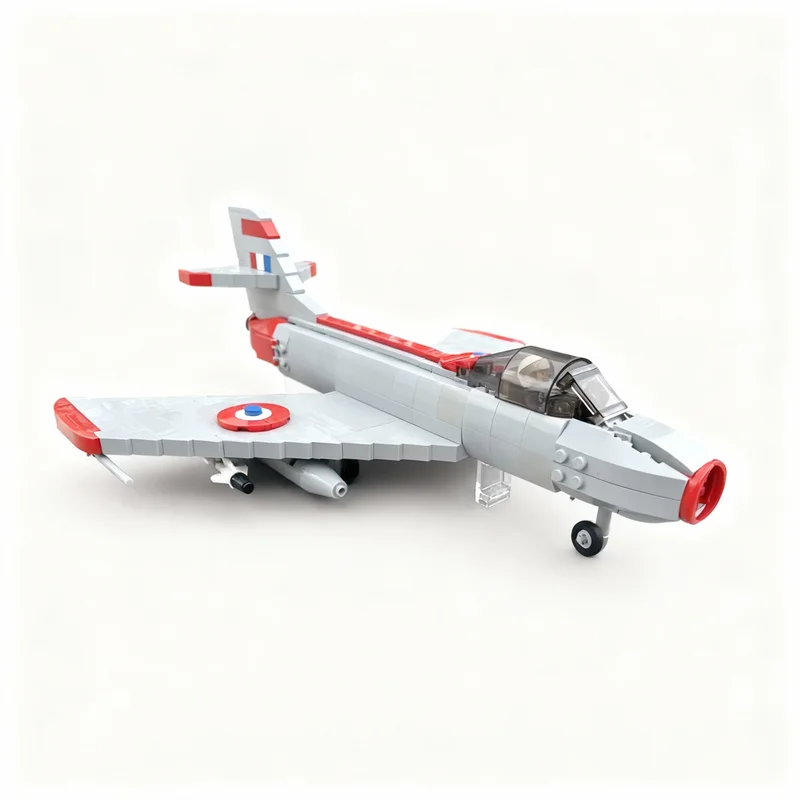 1109pcs MOC City Airport Dassault Mystere IV Model Building Blocks Construction Education Idea Brick Christmas Gifts Toy Kids