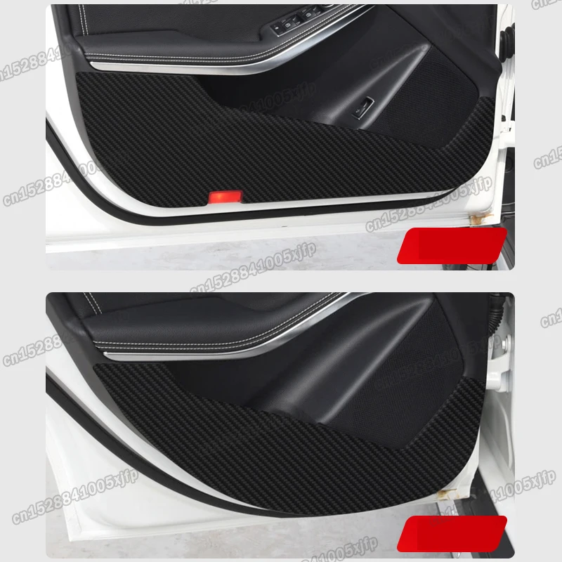 carbon fiber leather car door anti-kick mat for mercedes benz gla class 2014 2015 2016 2017 2018 2019 x156 180 200 300 interior