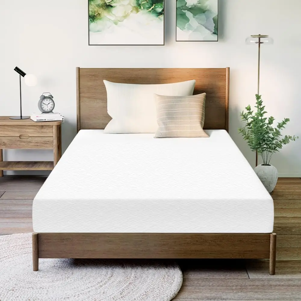 

5 Inch Twin Green Tea Cooling Gel Memory Foam Mattress Medium Firm CertiPUR-US Certified Foam, Mattress in a Box Comfortable and