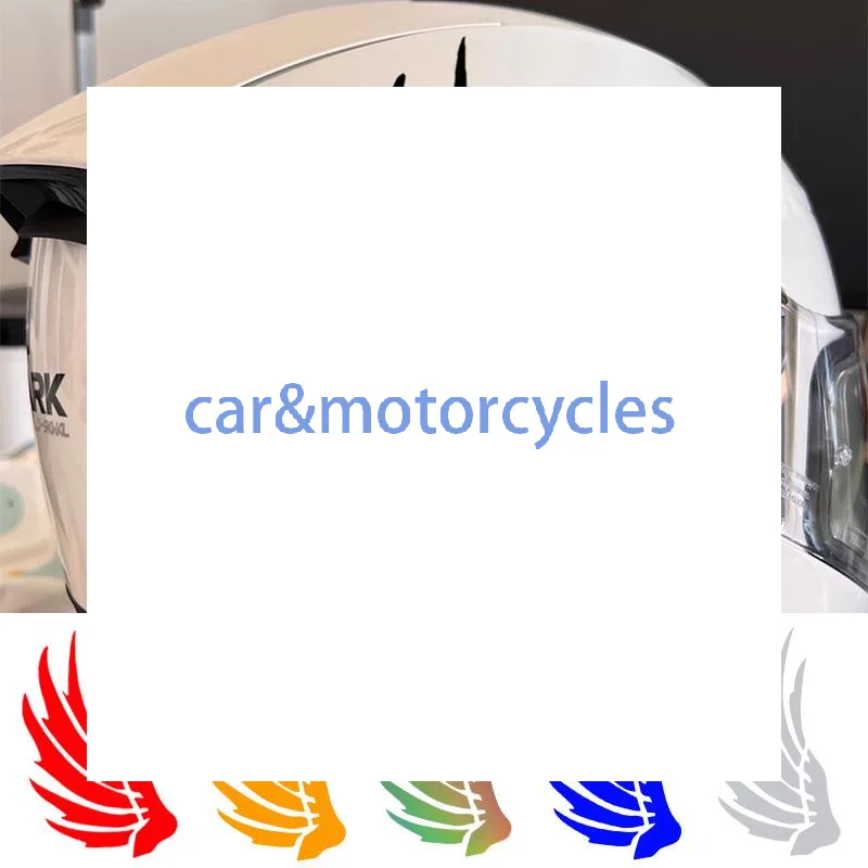 2 أزواج DIY دراجة نارية خوذة خزان الوقود سكوتر تعديل شارات الفينيل أجنحة عاكسة دراجة نارية ملصقات مقاومة للماء