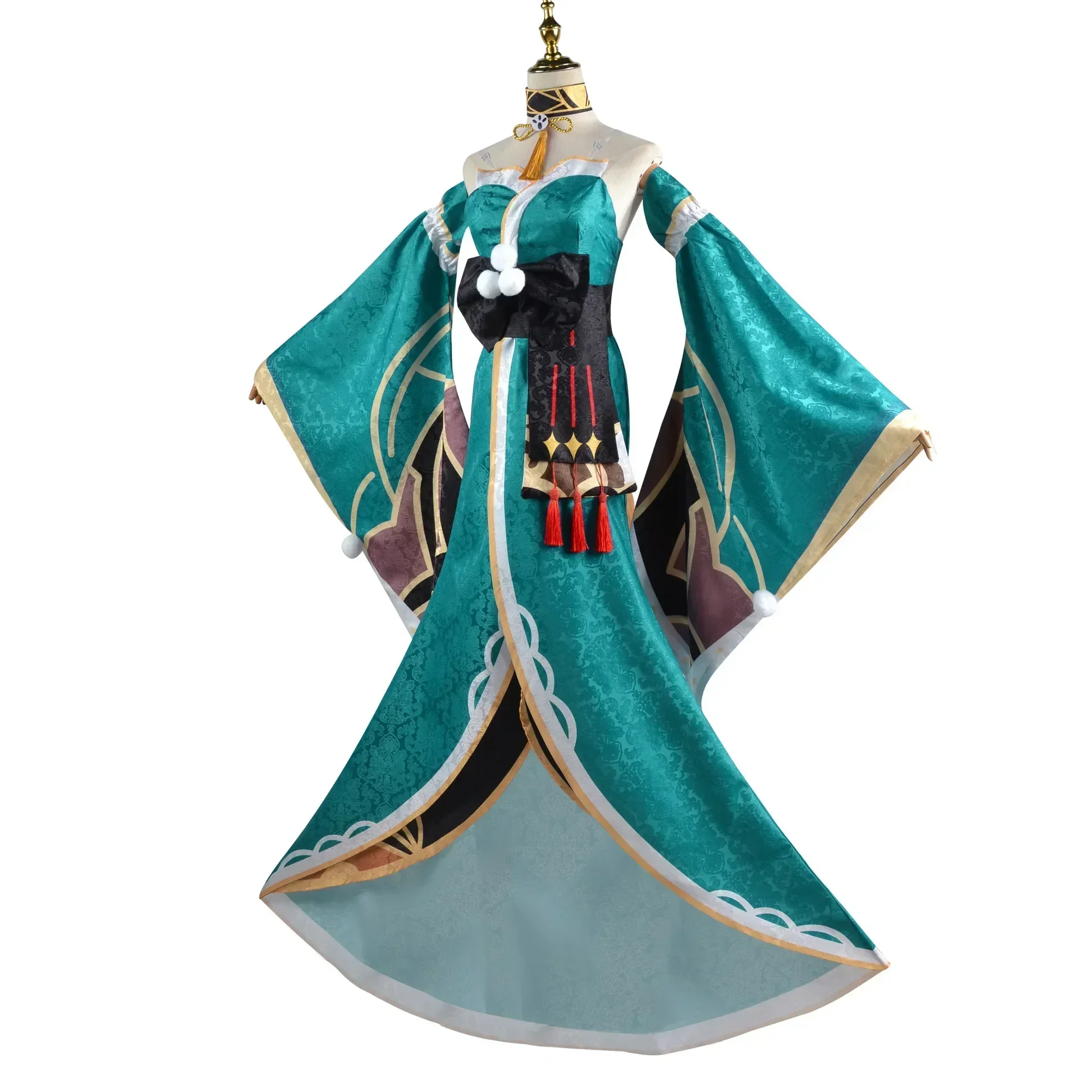 Genshin Impact Game Cosplay para Mulheres, Vestido de Festa de Halloween, Hina Kostum, Fiesta, Ear Tail