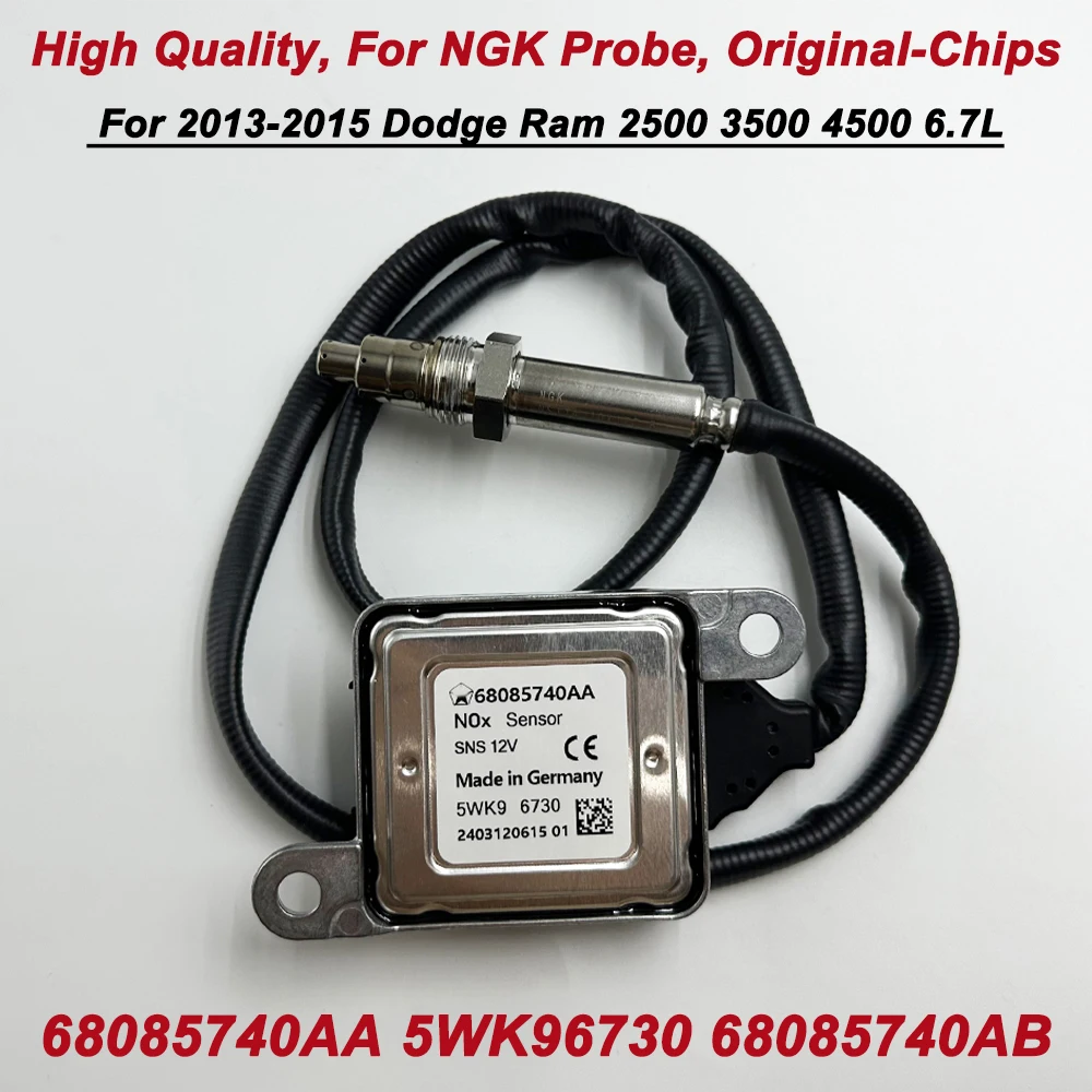 

High Quality for NGK Probe NOX Nitrogen Oxide Sensor 68085740AA 5WK96730 68085740AB For 2013-2015 Dodge Ram 2500 3500 4500 6.7L