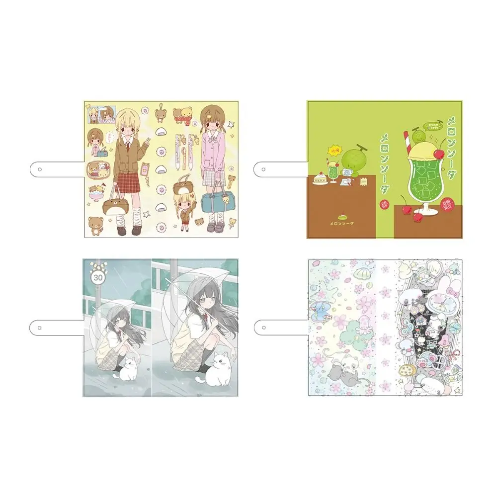 

A5 Stickers Storage Booklet Button Type Large Capacity Exhibition Photo Album with 40pcs Inner Pages Postcard Holder